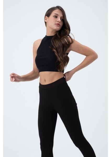 Kadın Kaşkorse Crop Atlet Siyah modelleri