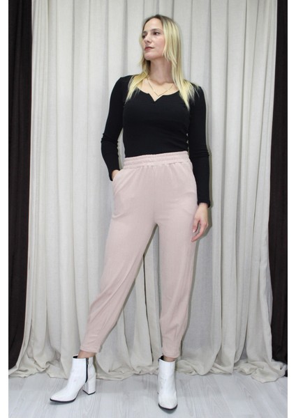 Krinkıl Paça Pensli Pantolon Vizon - 130.265 fiyatları