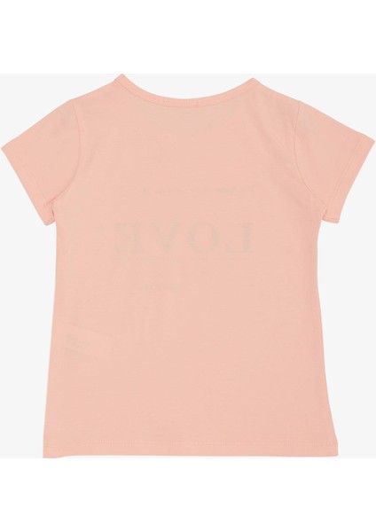 Kız Çocuk Tişört Yazı Baskılı Taşlı 8-14 Yaş, Pembe fiyatları