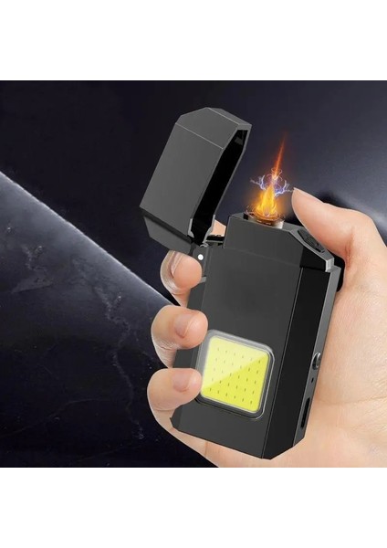 El Feneri Çakmaklı Cep Feneri USB Şarjlı Anahtarlık Küçük Fener Güçlü Işık fırsatları