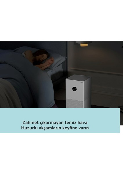 Anti Alerj , Koku Giderme Üçü Bir Arada Filtre 60 M² Etkili Wi-Fi Android-Apple Akıllı Kontrollu Hava Temizleme Cihazı Lambader Hediye