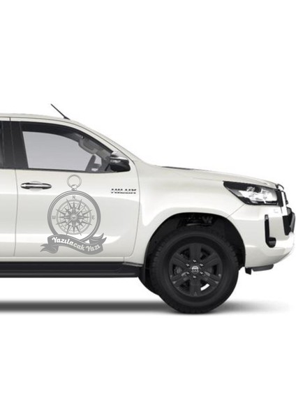 Kişisel Pusula 4x4 Offroad Kamp Adventure Araba Oto Karavan Sticker 00083