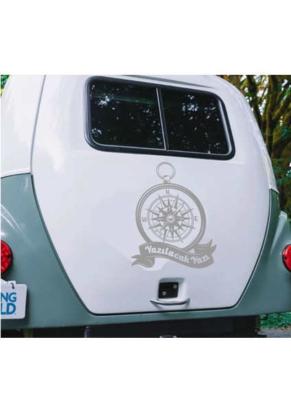 Kişisel Pusula 4x4 Offroad Kamp Adventure Araba Oto Karavan Sticker 00083