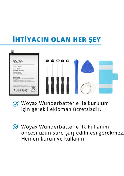 Woyax by Deji Reeder S19 Max Pro Uyumlu Batarya