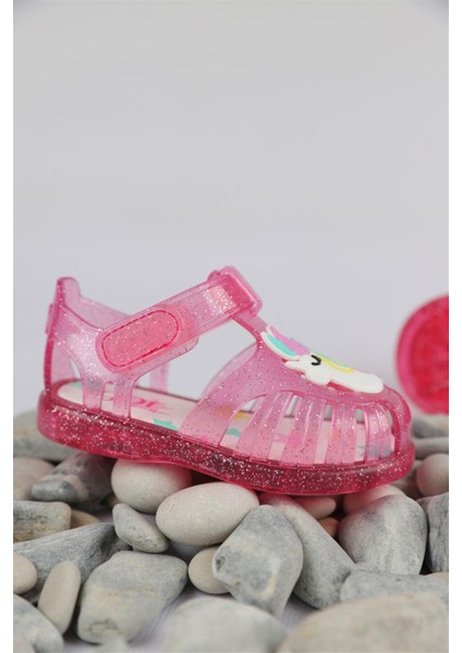 19 - 25 Numara Kız Çocuk Fuşya Igor Tobby Gloss Unicorn Sandalet