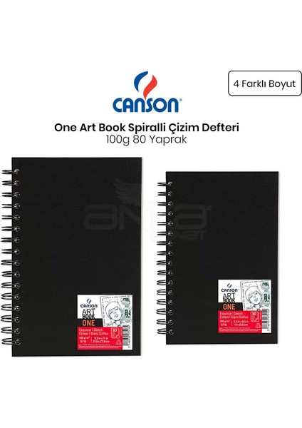 One Art Book Çizim Defteri Spiralli 100G 80 Yaprak