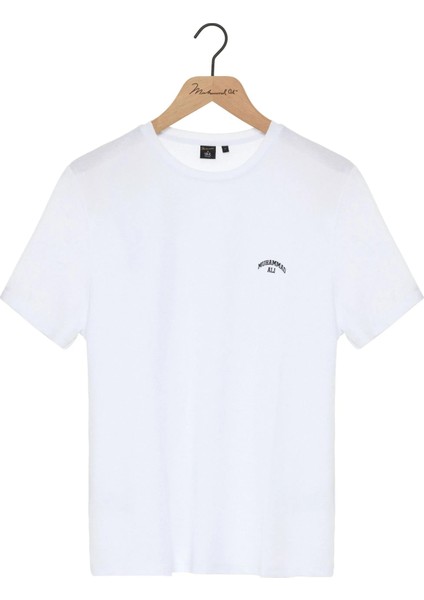 Svr Muhammed Ali Imzalı ve Lisanslı Beyaz Erkek O Yaka Tshirt