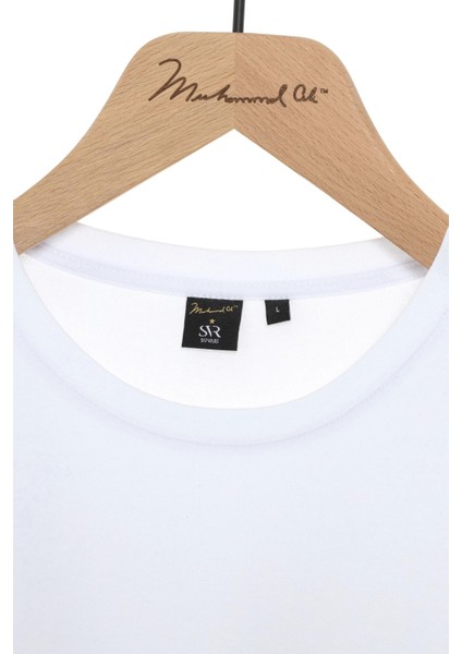Svr Muhammed Ali Imzalı ve Lisanslı Beyaz Erkek O Yaka Tshirt