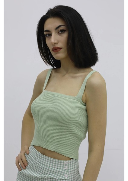 Askılı Triko Büstiyer Yeşil - P-019917 fiyatları