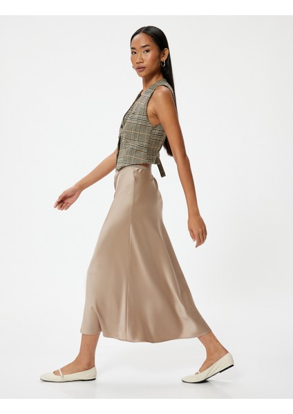 Midi Boy Saten Etek A Kesim