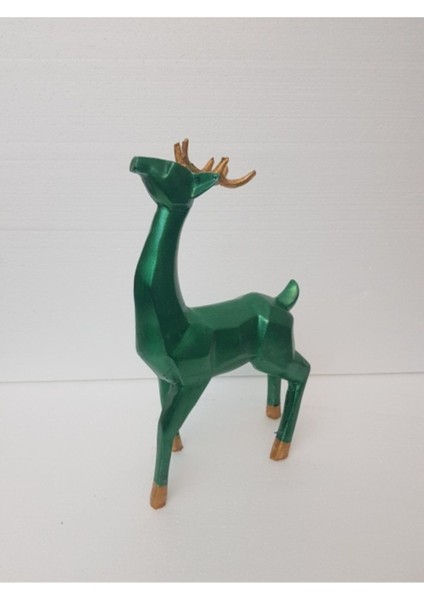 Ab Ev Dekorasyon Geyik Biblo Yeşil Gold Renk Ev Ofis Dekoru fiyatları