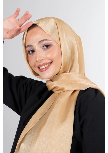 Janjan Trend Parlak Saten Dokulu Abiye Şifon Işıl Şal 185 x 70 SAL2315