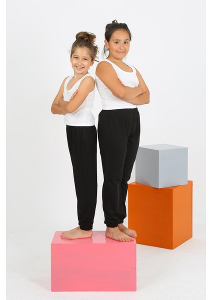 Kız Çocuk Sıfır Kol Beyaz Penye Pijama Takım 20433