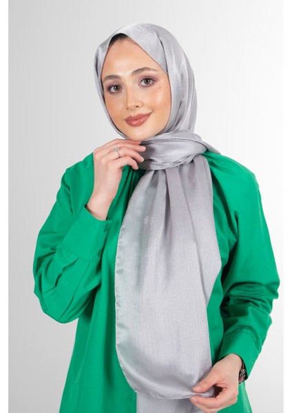 Janjan Trend Parlak Saten Dokulu Abiye Şifon Işıl Şal 185 x 70 SAL2315
