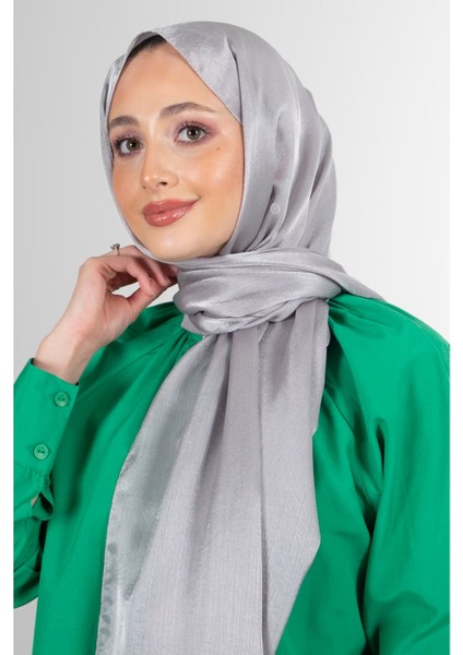 Janjan Trend Parlak Saten Dokulu Abiye Şifon Işıl Şal 185 x 70 SAL2315