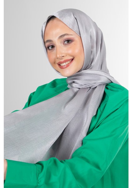 Janjan Trend Parlak Saten Dokulu Abiye Şifon Işıl Şal 185 x 70 SAL2315