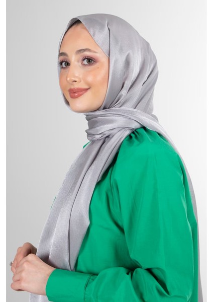 Janjan Trend Parlak Saten Dokulu Abiye Şifon Işıl Şal 185 x 70 SAL2315