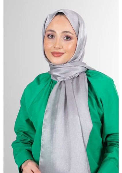 Janjan Trend Parlak Saten Dokulu Abiye Şifon Işıl Şal 185 x 70 SAL2315