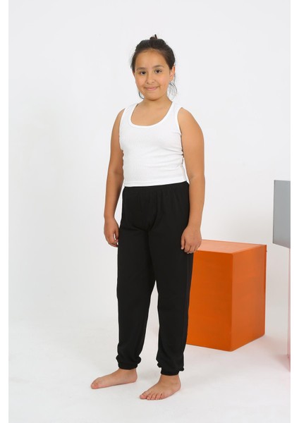 Kız Çocuk Sıfır Kol Beyaz Penye Pijama Takım 20433 indirimleri