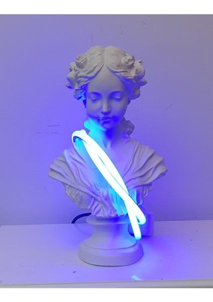 Ab Ev Dekorasyon Aros Mavi Neon Ophelia Büst