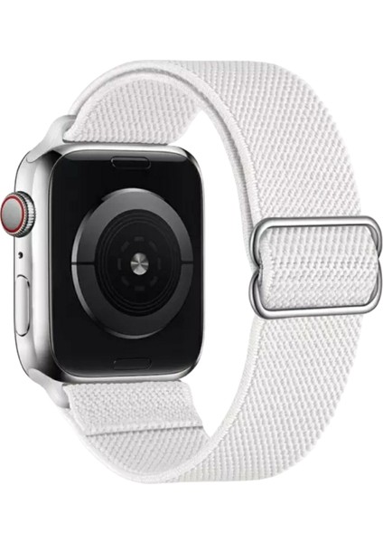 Apple Watch Örgü Tokalı Bant Kordon ( 38mm / 40mm / 41mm (Seriler /SE Uyumlu) Beyaz