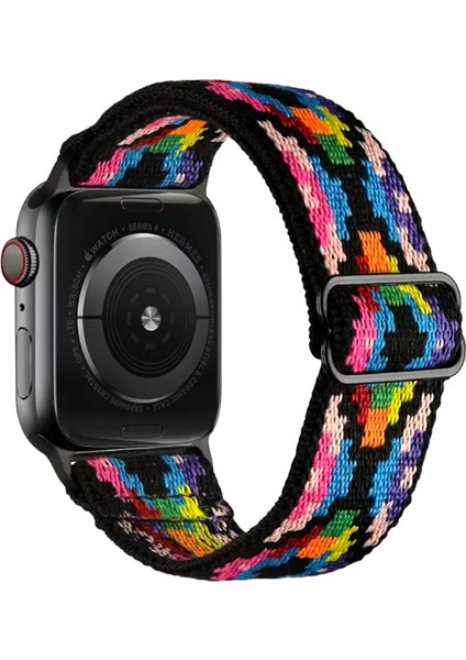 Apple Watch 38MM / 40MM/ 41 mm (Seriler /se ile Uyumlu) Örgü Tokalı Bant Kordon Renkli