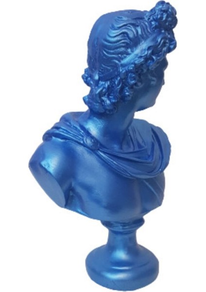 Metalik Mavi Apollo Büst modelleri