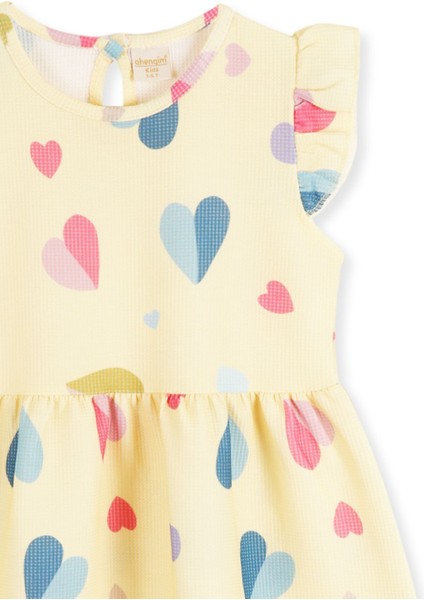 Kız Çocuk Kalp Desenli Elbise AK2406 modelleri