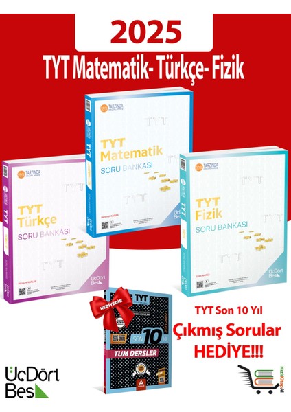 345-2025 Model Tyt Matematik-Türkçe-Fizik Soru Bankası Çıkmış Sorular Hediyeli! fiyatları