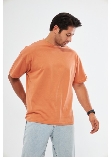 Unisex Tarçın Oversize Bol Kalıp T-Shirt (SEVGİLİ ÇİFT KOMBİNİ TAVSİYESİ)