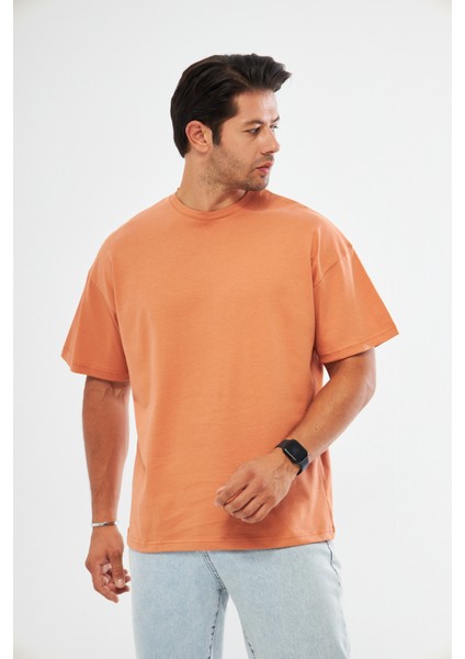 Unisex Tarçın Oversize Bol Kalıp T-Shirt (SEVGİLİ ÇİFT KOMBİNİ TAVSİYESİ) fırsatları
