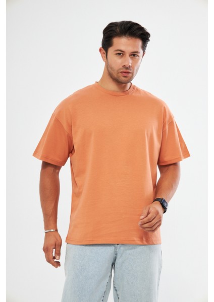 Unisex Tarçın Oversize Bol Kalıp T-Shirt (SEVGİLİ ÇİFT KOMBİNİ TAVSİYESİ)