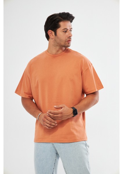 Unisex Tarçın Oversize Bol Kalıp T-Shirt (SEVGİLİ ÇİFT KOMBİNİ TAVSİYESİ)