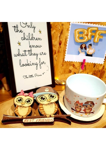 Best Friends 3D Figürlü Kupa ve Masa Lambası Arkadaşa Hediye fiyatları