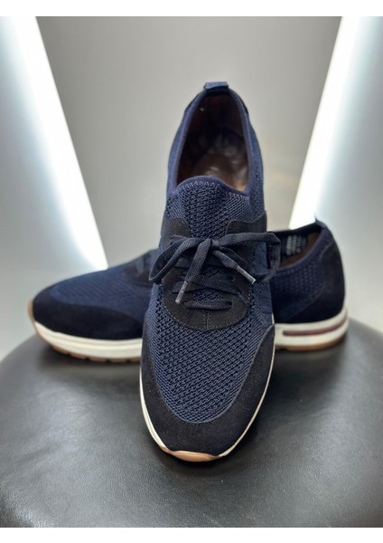 Triko Bağcıklı Yürüyüş Spor Ayakkabı Lacivert fiyatları