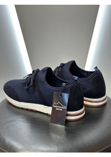 Triko Bağcıklı Yürüyüş Spor Ayakkabı Lacivert fırsatları