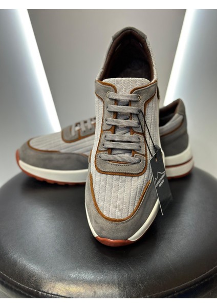 Triko Bağcıklı Yürüyüş Spor Ayakkabı Gri fiyatları