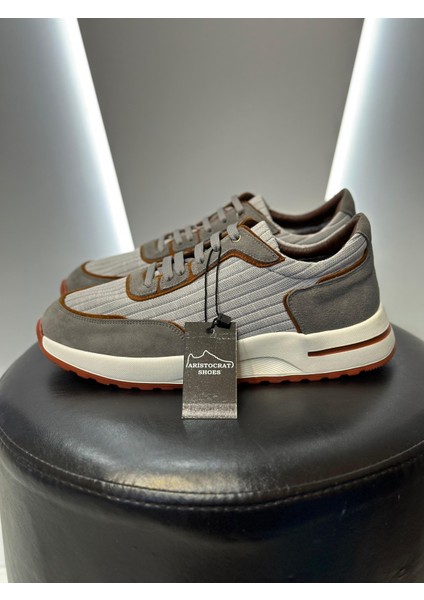 Triko Bağcıklı Yürüyüş Spor Ayakkabı Gri modelleri