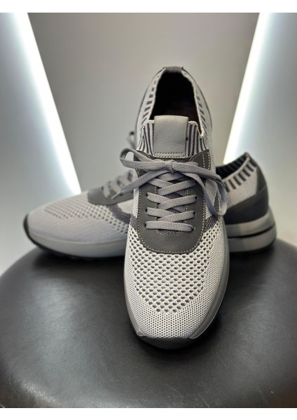 Triko Bağcıklı Yürüyüş Spor Ayakkabı Gri Füme fiyatları