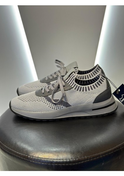 Triko Bağcıklı Yürüyüş Spor Ayakkabı Gri Füme modelleri