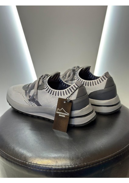 Triko Bağcıklı Yürüyüş Spor Ayakkabı Gri Füme fırsatları