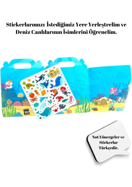 Tekrar Tekrar Kullanılabilen İlk Sticker Kitabım Ocean Animals! - Okyanus Hayvanları