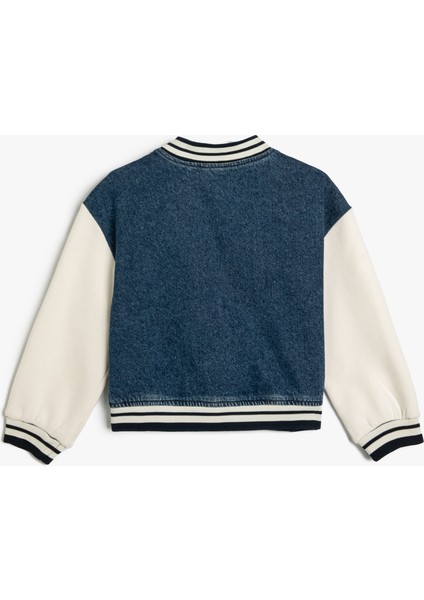 Bomber Ceket Aplike Detaylı Yuvarlak Yaka fiyatları