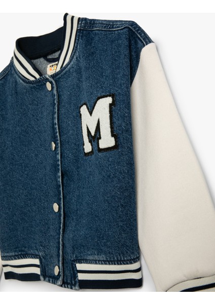 Bomber Ceket Aplike Detaylı Yuvarlak Yaka modelleri