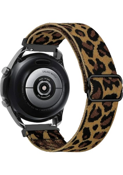 20 mm Universal Örgü Tokalı Bant Kordon Akıllı Pimli Leopar