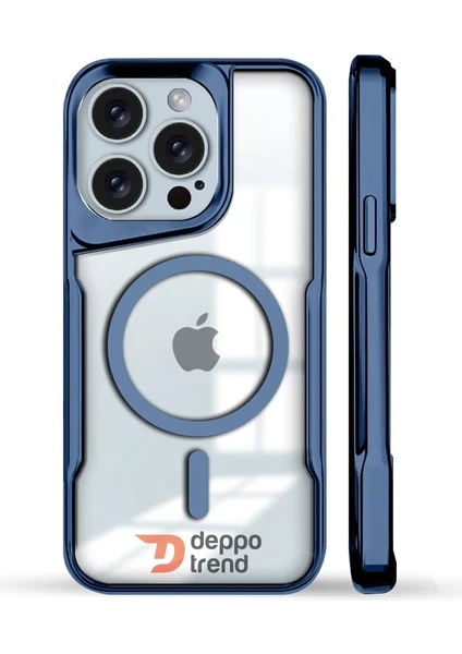 Deppo Trend iPhone 14 Pro Uyumlu Kılıf Mat Renkli Magsafe Kamera Çıkıntılı Slim Koruyucu Ince Silikon Kapak