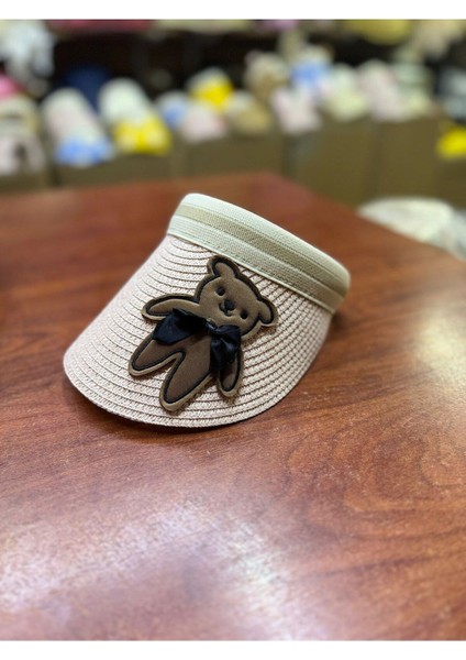 Pembe Hasır Çocuk Güneş Şapkası, Yüksek Koruma, Rahat ve Şık Tasarım