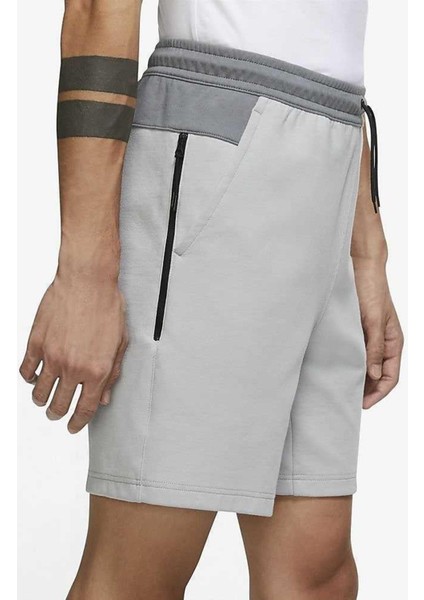 Sportswear Tech Shorts Unisex Grey Pamuk Polyester Karışımlı Erkek Şort Gri