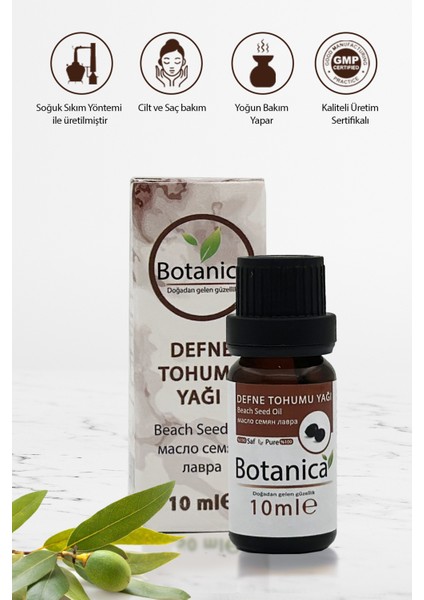 Defne Tohumu Yağı - Laurus Nobilis - Cilt Onarıcı - Saç Besleyici Yüz Bakım Yağı Sabit Yağ