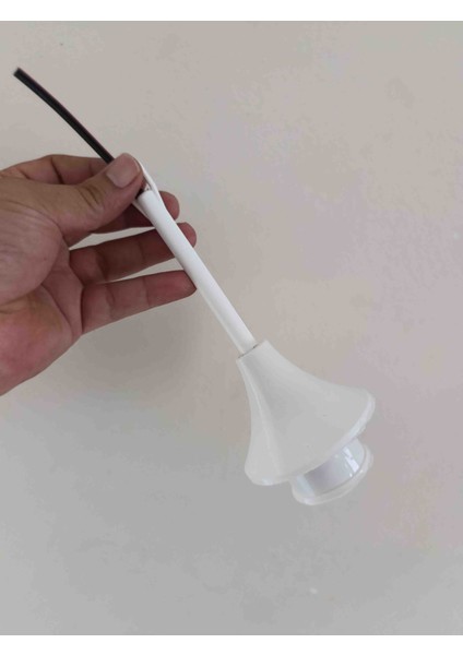 Atesıı Asma Tij Duy Muhafazalı E27 Beyaz Porselen